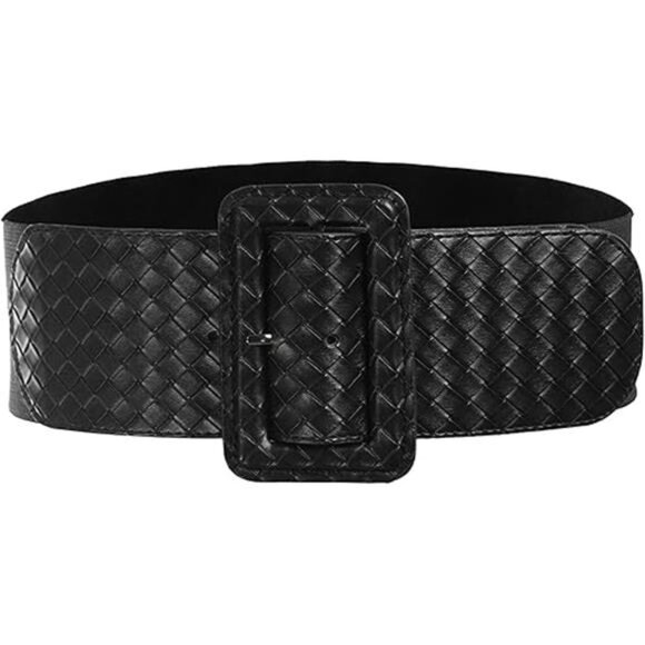 Women's Stretchy Belt 1950s 3 Inch Wide Elastic Belts - Picture 7 of 7